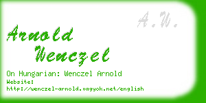 arnold wenczel business card